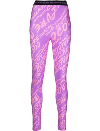 Versace Jeans Couture floral-print Leggings - Farfetch  Printed leggings,  Versace jeans couture, Pink leggings