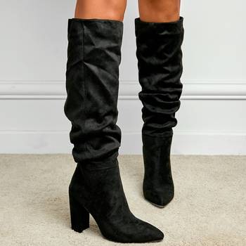 wide calf boots kitten heel