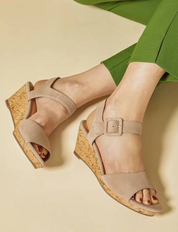 Crossover Ankle Strap Wedge