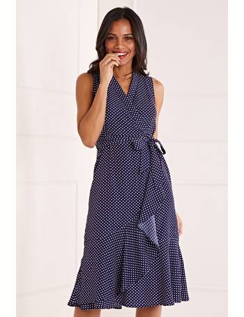 mela london wrap front midi dress