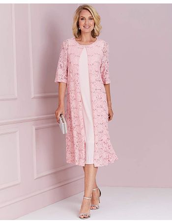 nightingales navy lace dress and jacket