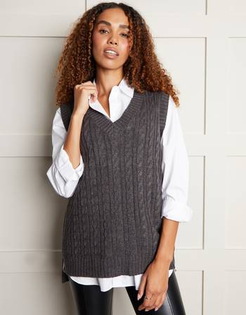 Threadbare Cable Detail Knitted Vest