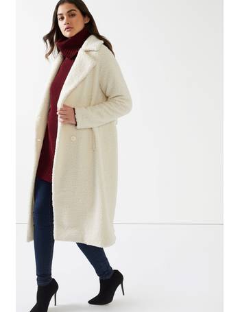 Missguided teddy longline clearance coat