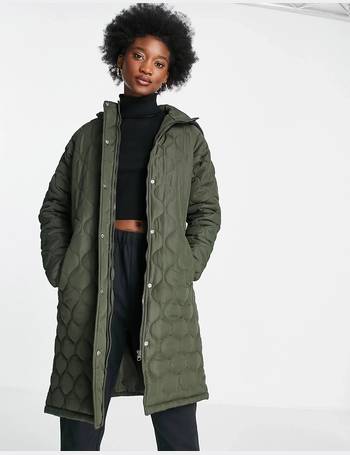 womens khaki padded parka