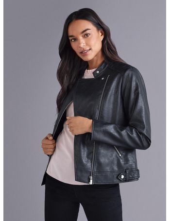 dorothy perkins waterfall leather jacket