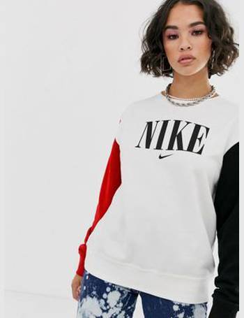nike archive white scribble logo sweatshirt