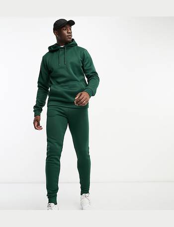 adidas sportswear hooded tracksuit in dark green
