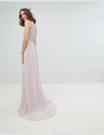 Tfnc lace up back midi best sale bridesmaid dress