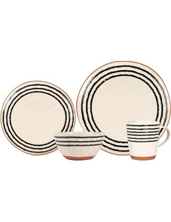 Large Pasta Bowls Dinner Set Patterned Porcelain Dining Bowl 3 Designs x6