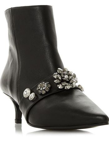 dune kitten heel ankle boots