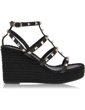 valentino rockstud wedge shoes