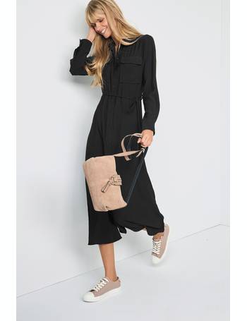 black maxi shirt dress uk