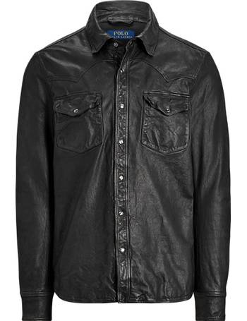 Shop Ralph Lauren Men's Black Leather Jackets up to 40% Off | DealDoodle