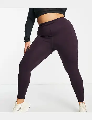 ASOS 4505 Curve icon run tie waist leggings with pocket in sheen