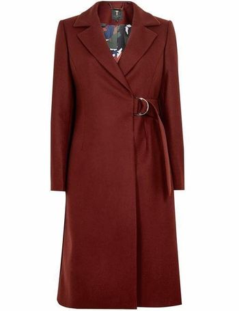 dezpina long belted wrap overcoat