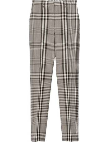 Burberry Check Technical Wool Cropped Trousers