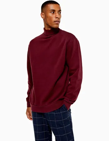 high neck sweatshirt for men