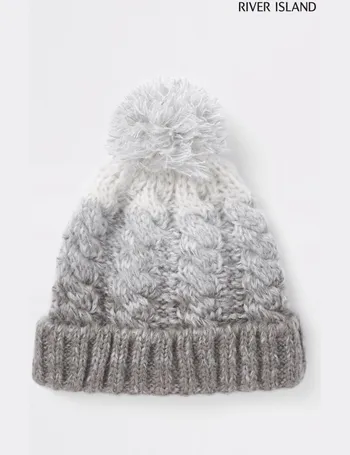 river island red bobble hat