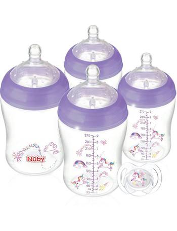 Nuby Natural Touch Reduce Reflux Bottle Set 2 x 240ml Bottles Soother 