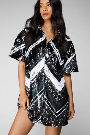 Shop NASTY GAL Women's Black Sequin Dresses up to 90% Off