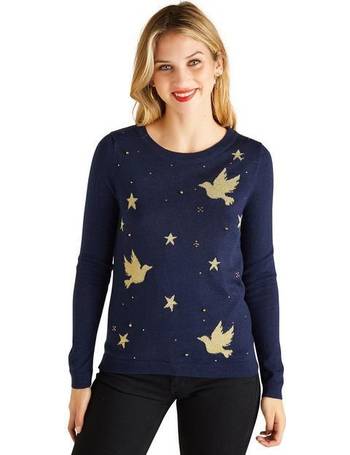 women's star print jumper