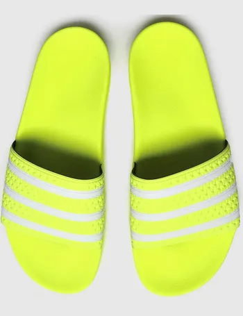 adidas lime green slides