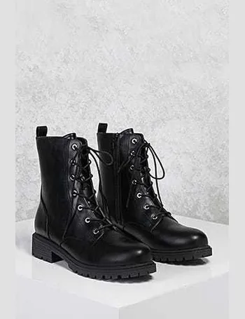 forever 21 lace up combat boots