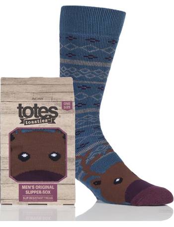 Mens Totes Original Novelty Slipper Socks with Grip from SOCKSHOP