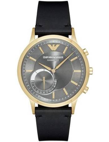 black and gold armani watch