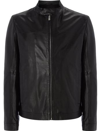 Hugo boss lemy leather on sale jacket