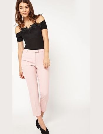 pale pink cigarette trousers