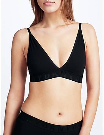 DKNY seamless two pack bralettes in white and black