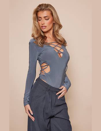 Shop Pretty Little Thing Womens Lace Up Bodysuits up to 80% Off