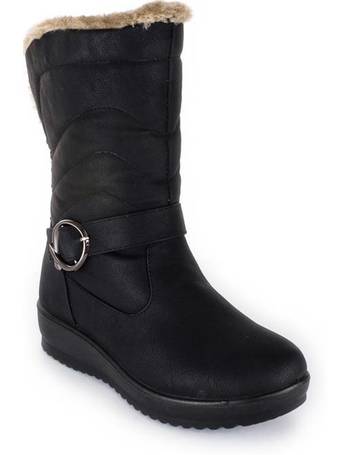 shoe zone wide fit boots