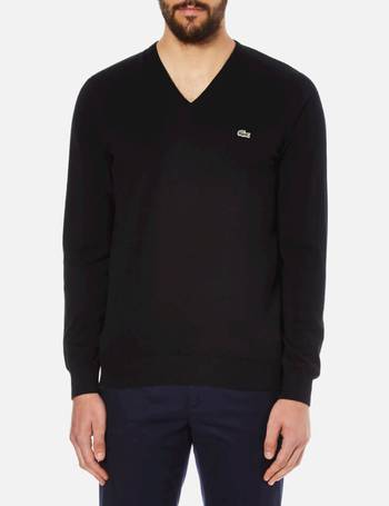 men's lacoste v neck jumpers