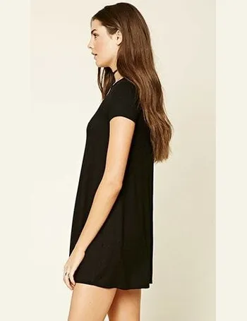 forever 21 black shirt dress