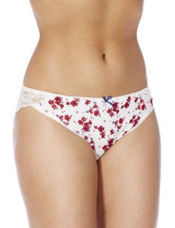 F&F FLORENCE & Fred Tesco Ladies Lace Knickers Pants Navy. Size 6