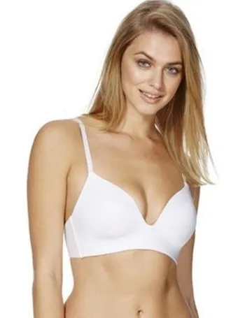 F&F 3 Pack Non Wired Bras 38C, White - Tesco Groceries