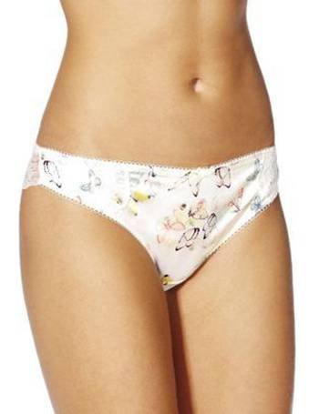 Pack of 5 knickers in cotton printed plain La Redoute Collections Plus
