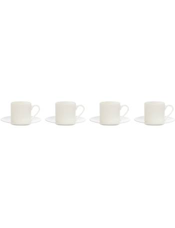 LSA Dine Cappuccino Cup Saucer Curved 0.35L, Set of 4