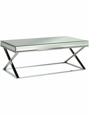 piazzo mirrored top coffee table