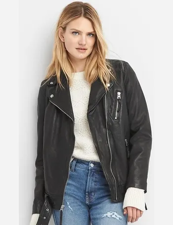 gap leather jacket womens