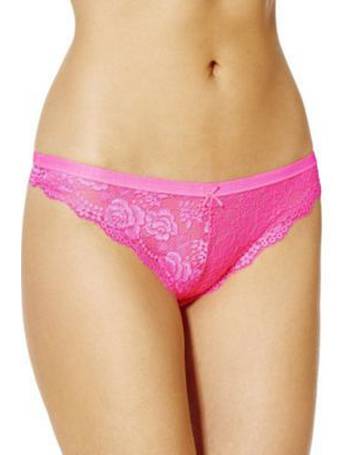 Debenhams Womens/Ladies Geo Elastic High Leg Knickers (14 UK) (Pink) :  : Fashion