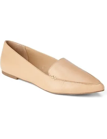 nude pointed loafers