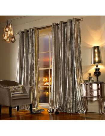 Kylie Minogue ADELPHI Curtains Velvet Lined Eyelet Ring Top Ready Made Curtains! 