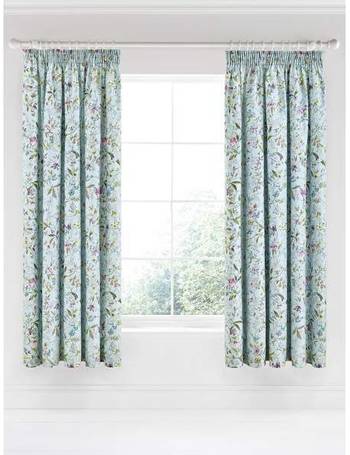 167x183cm PENCIL PLEAT 100% COTTON V&A GARDEN OF LOVE LINED CURTAINS 66" x 72" 