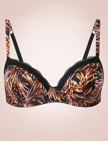 Silk & Lace Padded Balcony Bra A-E