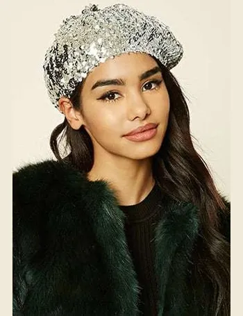 sequin beret forever 21