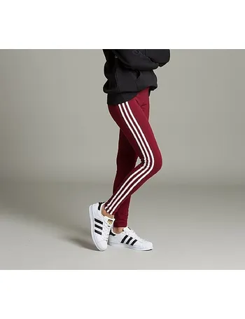 adidas 3 stripe pineapple red leggings