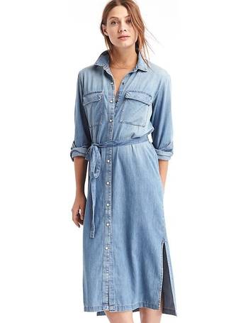 denim shirt dress gap